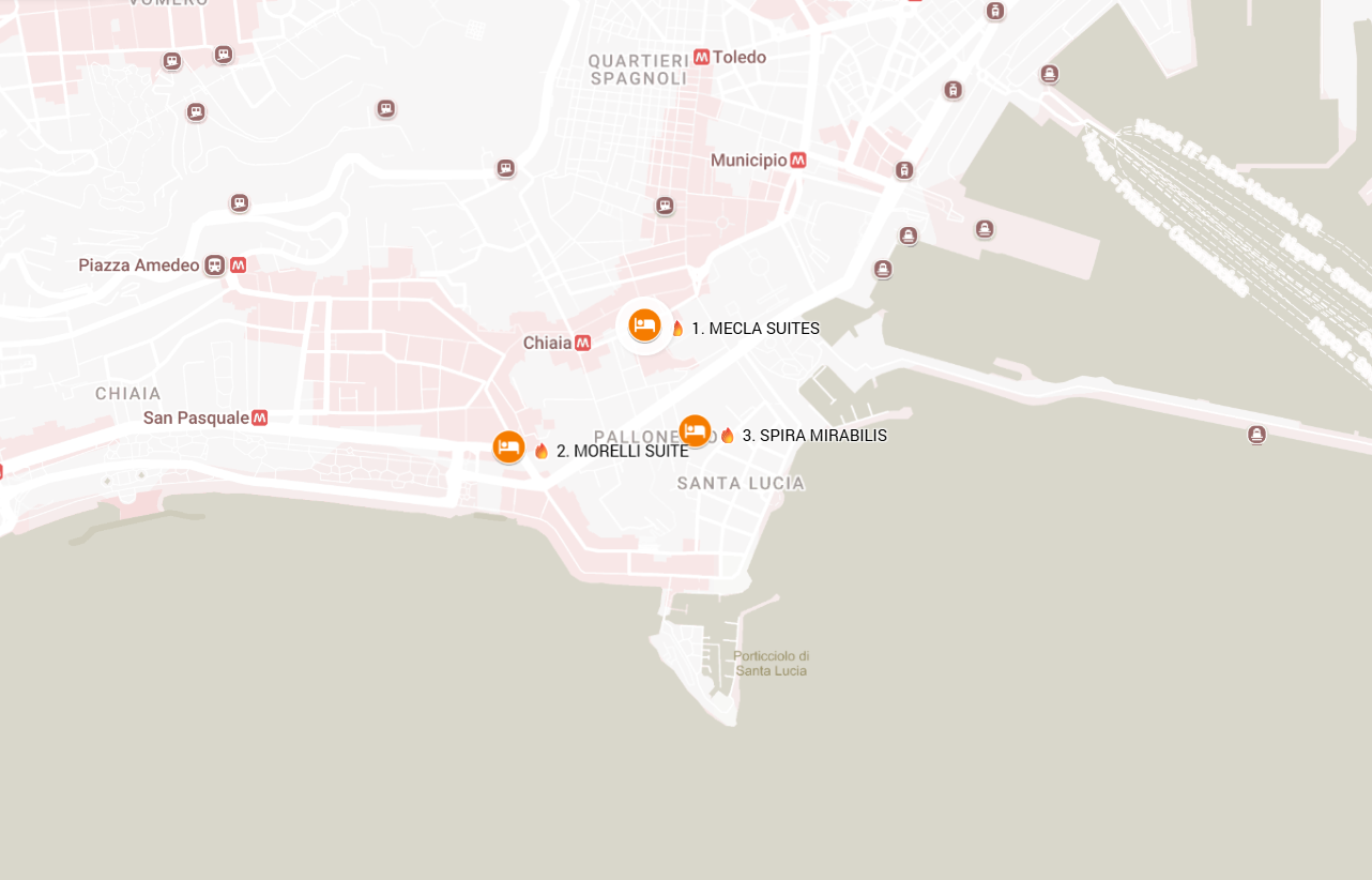 Mappa Hotel Capodanno Napoli