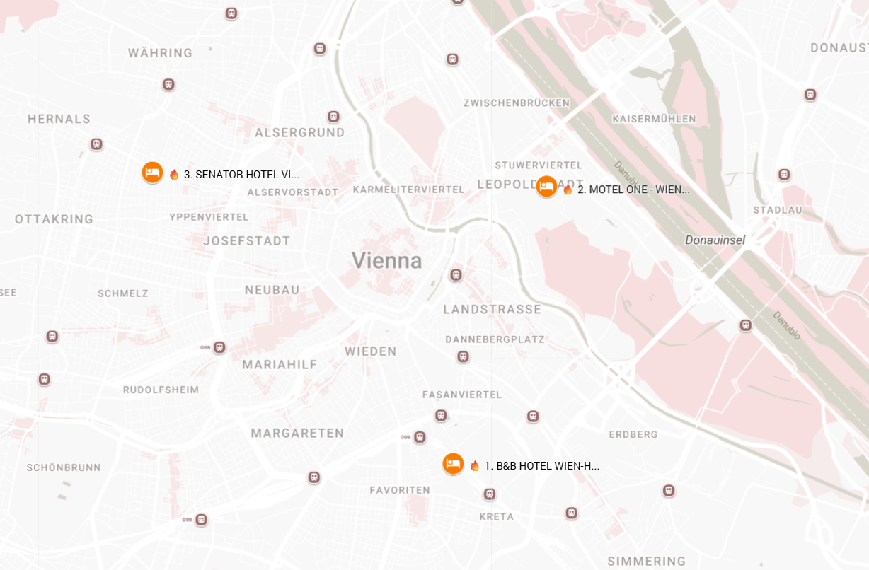 Mappa Hotel Capodanno Vienna